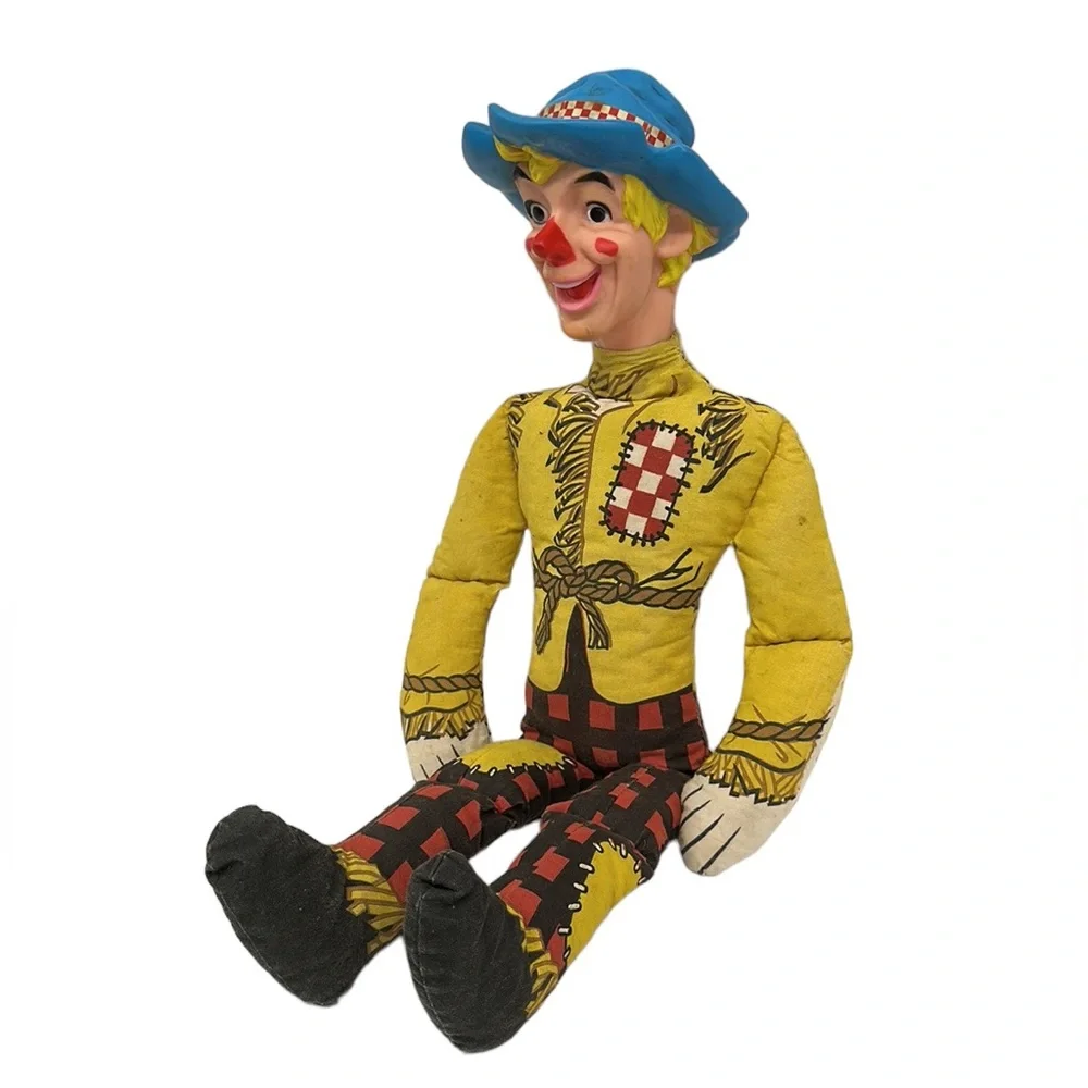 Vintage 1965 Ralston Purina RP Company Wizard Of Oz Scarecrow Plush Rubber Head